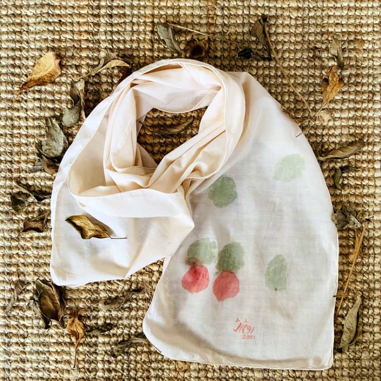 Natural dye on cotton fabric painting by Sepehr Roshanshomal